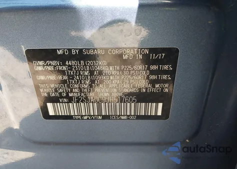 2018 Subaru Forester 2.5I Premium from USA, damaged, VIN JF2SJAGC9JH517605